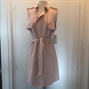 $60 OFF😱BNWT!!! PINK BEBE SUEDE LONG TRENCH VEST